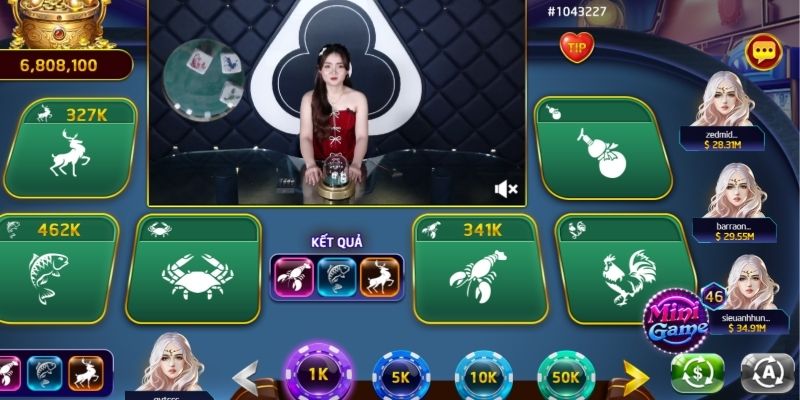 Các loại tỷ lệ cược có trong game Bầu cua